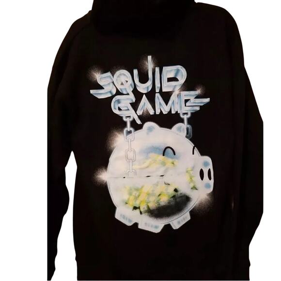Netflix Market Squid Game Piggy Bank Pullover Hoodie Size M New with Tag $75 - Picture 3 of 10